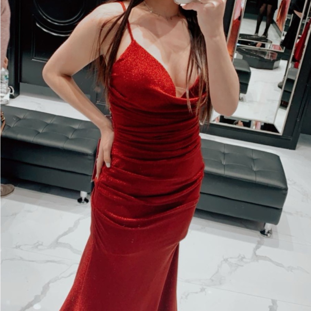 JVN by Jovani red prom dress
